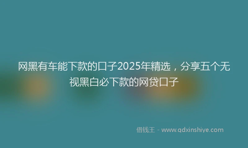 网黑有车能下款的口子2025年精选，分享五个无视黑白必下款的网贷口子