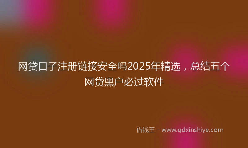 网贷口子注册链接安全吗2025年精选，总结五个网贷黑户必过软件