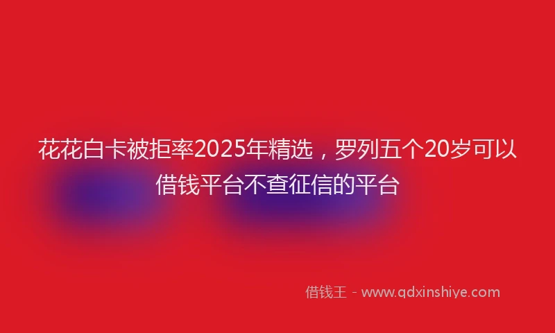 花花白卡被拒率2025年精选，罗列五个20岁可以借钱平台不查征信的平台