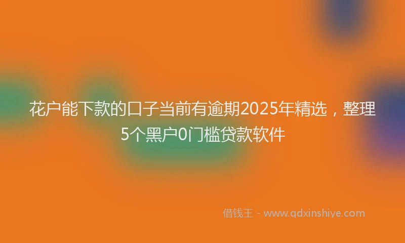 花户能下款的口子当前有逾期2025年精选，整理5个黑户0门槛贷款软件