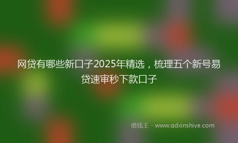 网贷有哪些新口子2025年精选，梳理五个新号易贷速审秒下款口子