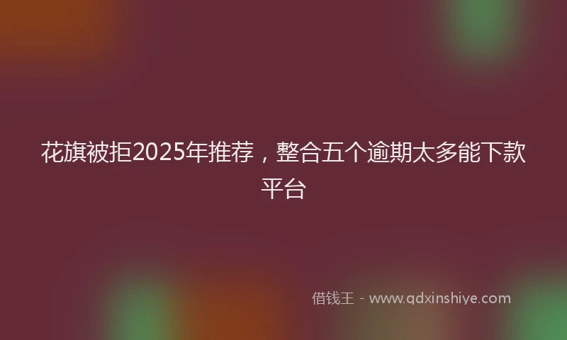 花旗被拒2025年推荐，整合五个逾期太多能下款平台