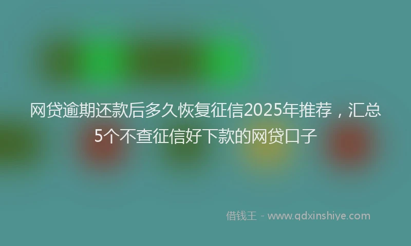 网贷逾期还款后多久恢复征信2025年推荐，汇总5个不查征信好下款的网贷口子