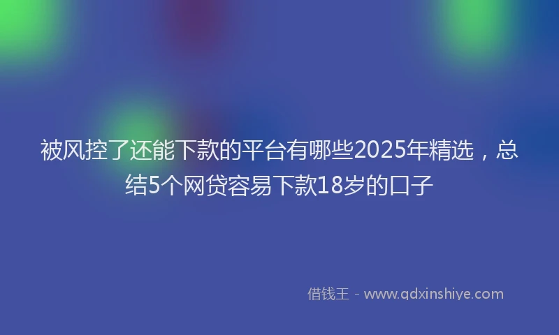 被风控了还能下款的平台有哪些2025年精选，总结5个网贷容易下款18岁的口子