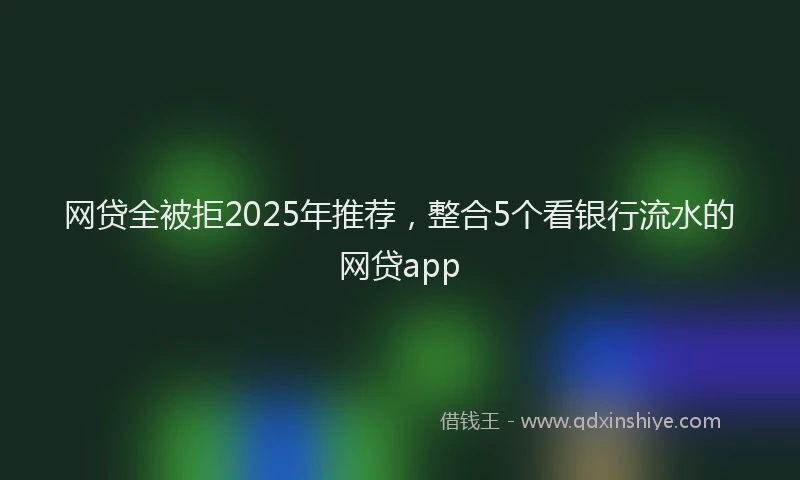 网贷全被拒2025年推荐，整合5个看银行流水的网贷app