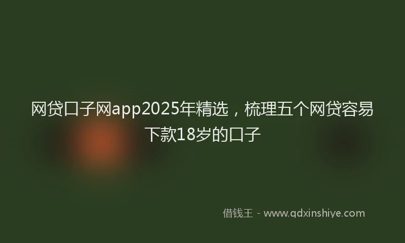 网贷口子网app2025年精选，梳理五个网贷容易下款18岁的口子