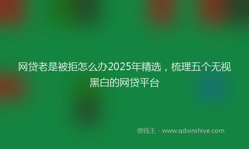 网贷老是被拒怎么办2025年精选，梳理五个无视黑白的网贷平台