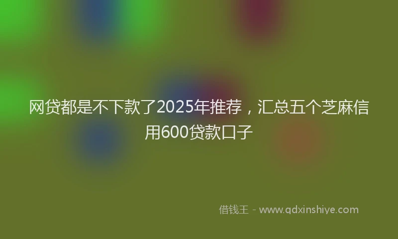 网贷都是不下款了2025年推荐，汇总五个芝麻信用600贷款口子