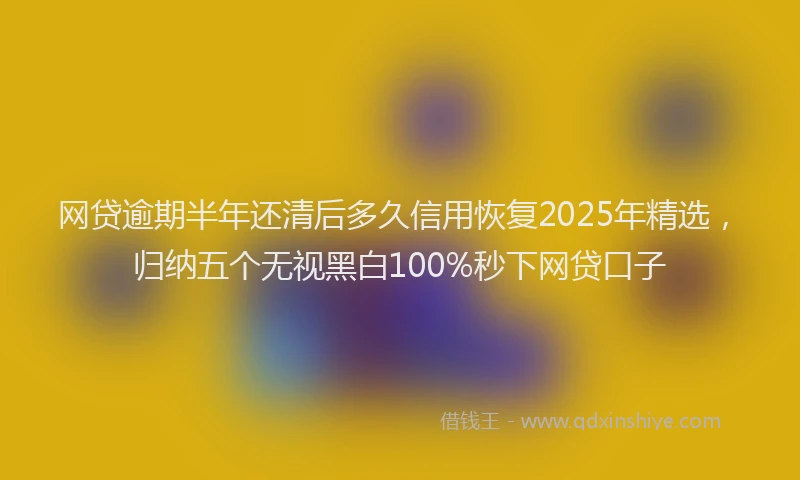 网贷逾期半年还清后多久信用恢复2025年精选，归纳五个无视黑白100%秒下网贷口子