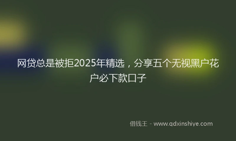 网贷总是被拒2025年精选，分享五个无视黑户花户必下款口子
