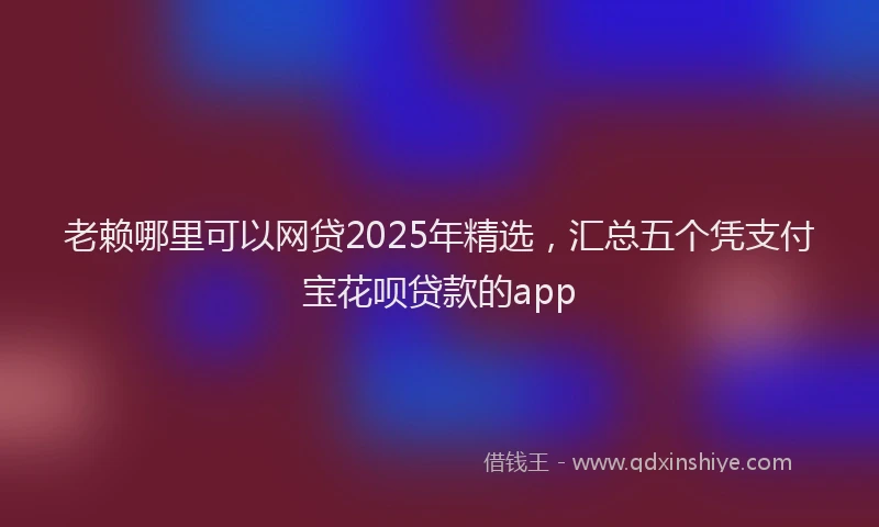 老赖哪里可以网贷2025年精选，汇总五个凭支付宝花呗贷款的app