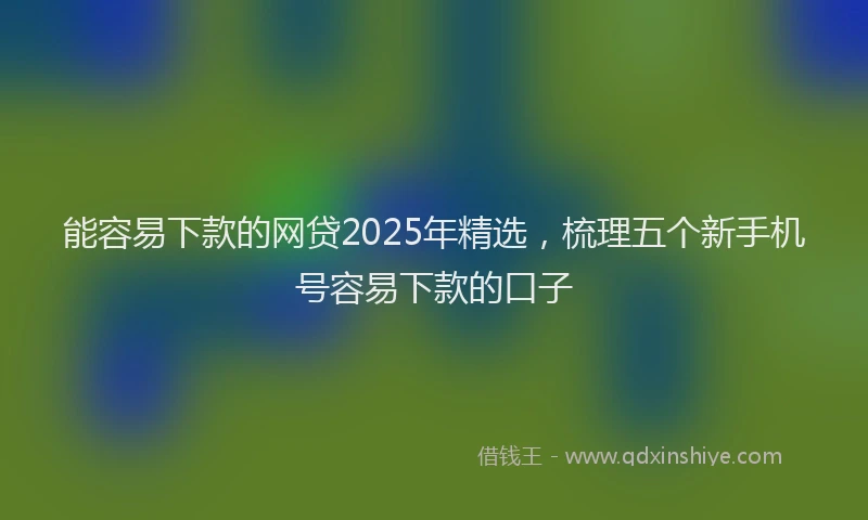 能容易下款的网贷2025年精选，梳理五个新手机号容易下款的口子