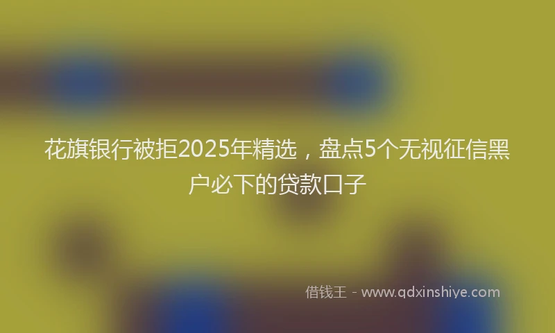 花旗银行被拒2025年精选，盘点5个无视征信黑户必下的贷款口子