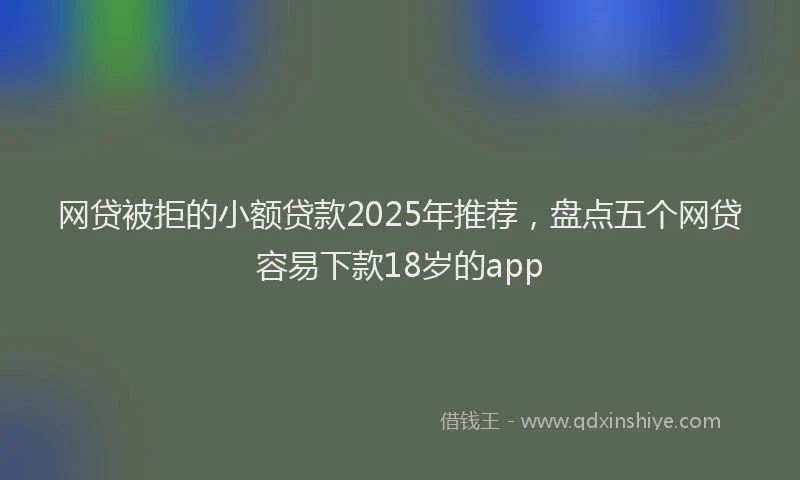 网贷被拒的小额贷款2025年推荐，盘点五个网贷容易下款18岁的app