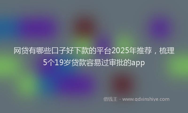 网贷有哪些口子好下款的平台2025年推荐，梳理5个19岁贷款容易过审批的app