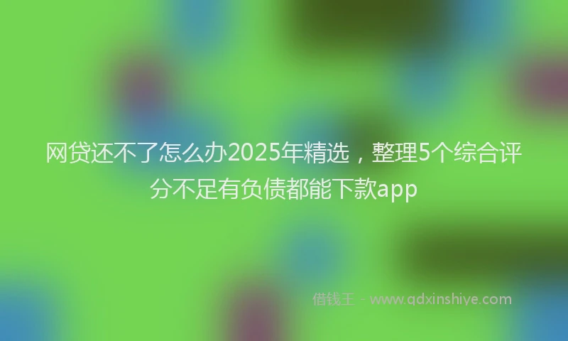 网贷还不了怎么办2025年精选，整理5个综合评分不足有负债都能下款app
