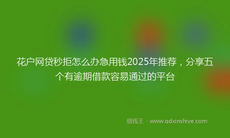 花户网贷秒拒怎么办急用钱2025年推荐，分享五个有逾期借款容易通过的平台