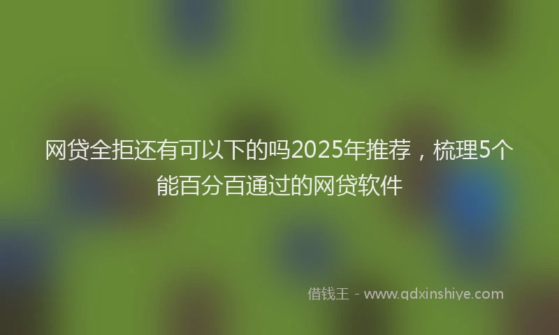 网贷全拒还有可以下的吗2025年推荐，梳理5个能百分百通过的网贷软件