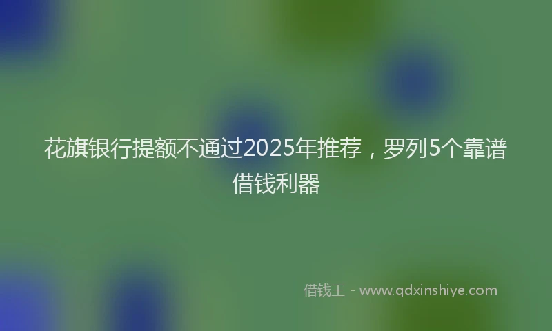 花旗银行提额不通过2025年推荐，罗列5个靠谱借钱利器