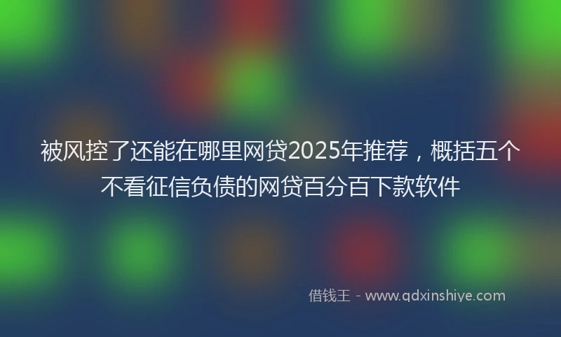 被风控了还能在哪里网贷2025年推荐，概括五个不看征信负债的网贷百分百下款软件