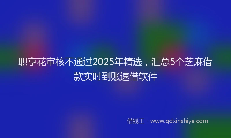 职享花审核不通过2025年精选，汇总5个芝麻借款实时到账速借软件