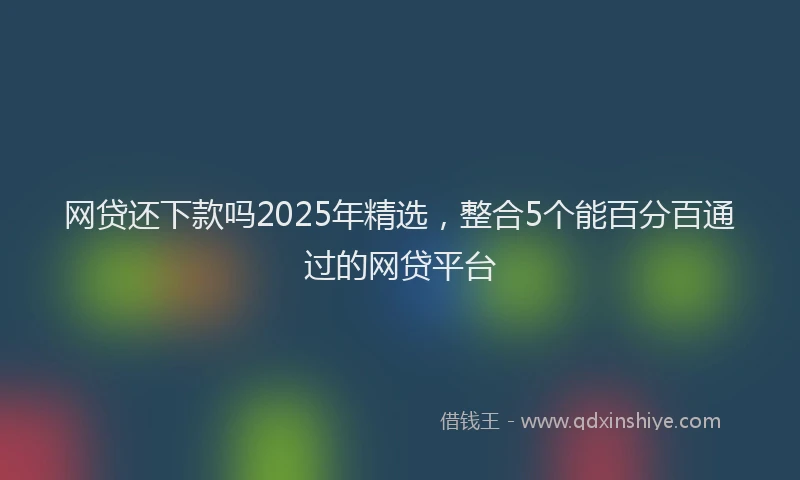 网贷还下款吗2025年精选，整合5个能百分百通过的网贷平台