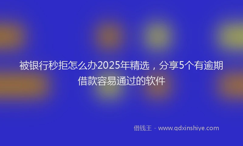 被银行秒拒怎么办2025年精选，分享5个有逾期借款容易通过的软件
