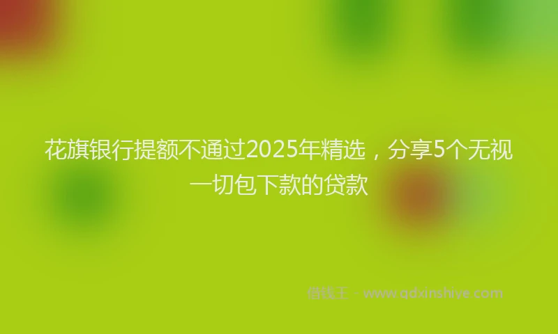花旗银行提额不通过2025年精选，分享5个无视一切包下款的贷款
