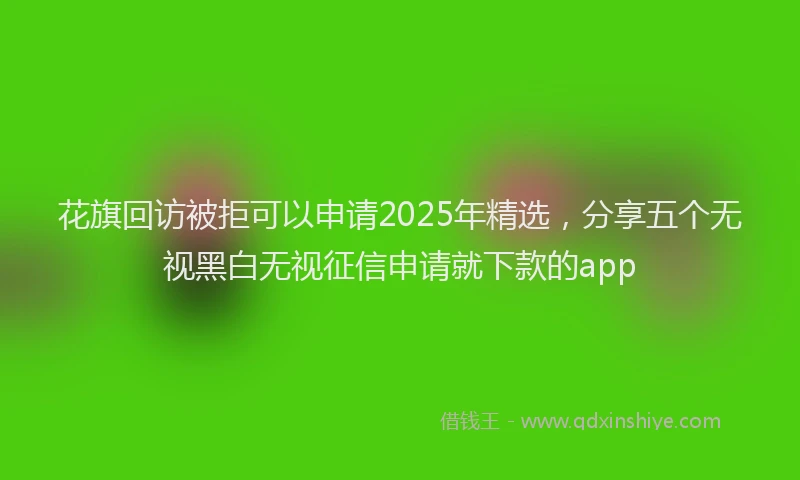花旗回访被拒可以申请2025年精选，分享五个无视黑白无视征信申请就下款的app