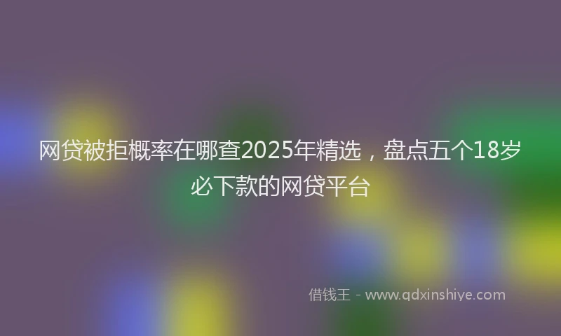 网贷被拒概率在哪查2025年精选，盘点五个18岁必下款的网贷平台