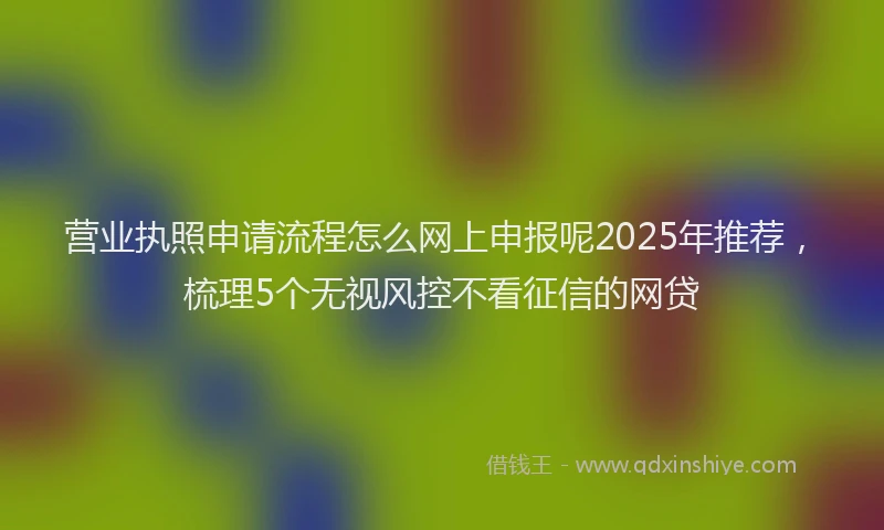 营业执照申请流程怎么网上申报呢2025年推荐，梳理5个无视风控不看征信的网贷