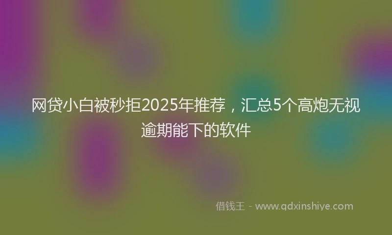 网贷小白被秒拒2025年推荐，汇总5个高炮无视逾期能下的软件