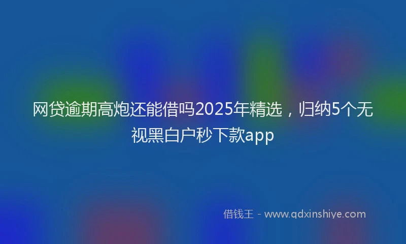 网贷逾期高炮还能借吗2025年精选，归纳5个无视黑白户秒下款app