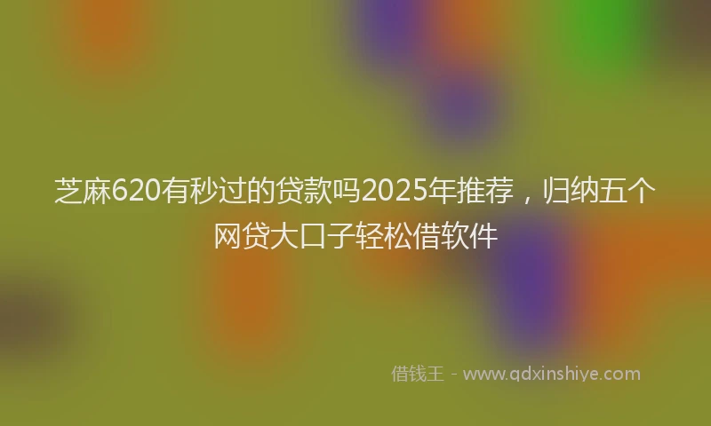 芝麻620有秒过的贷款吗2025年推荐，归纳五个网贷大口子轻松借软件