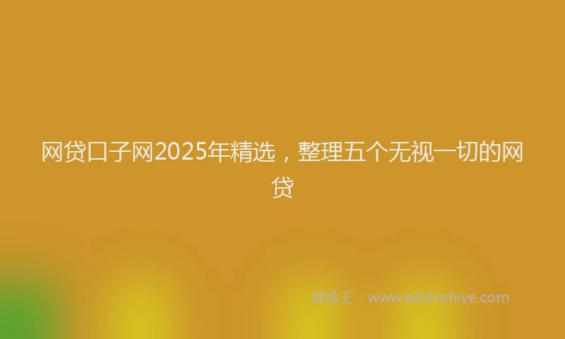 网贷口子网2025年精选，整理五个无视一切的网贷