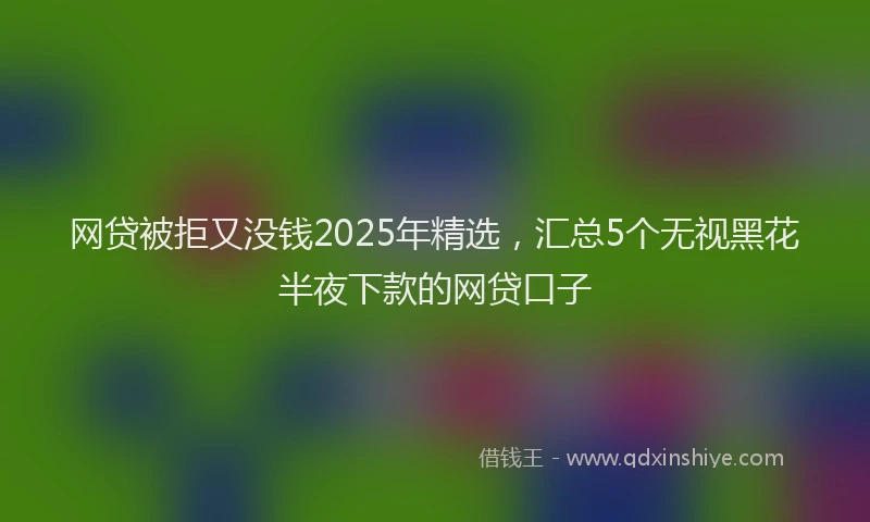 网贷被拒又没钱2025年精选，汇总5个无视黑花半夜下款的网贷口子