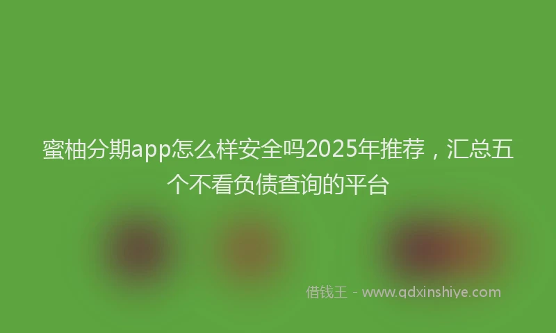蜜柚分期app怎么样安全吗2025年推荐，汇总五个不看负债查询的平台