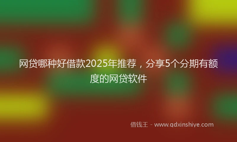 网贷哪种好借款2025年推荐，分享5个分期有额度的网贷软件