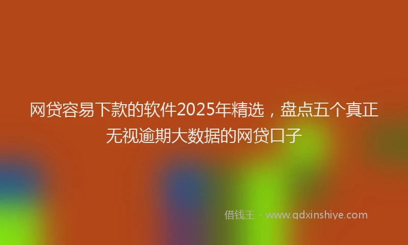 网贷容易下款的软件2025年精选，盘点五个真正无视逾期大数据的网贷口子