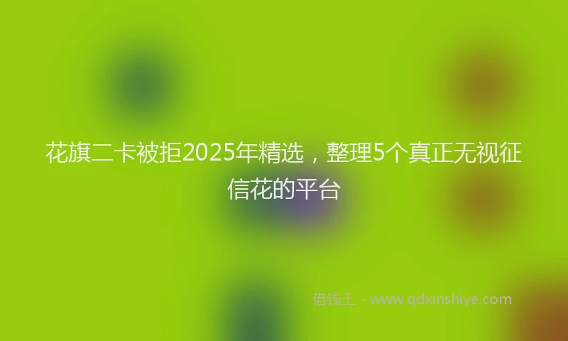 花旗二卡被拒2025年精选，整理5个真正无视征信花的平台
