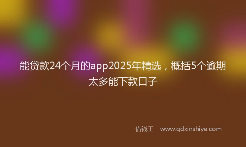 能贷款24个月的app2025年精选，概括5个逾期太多能下款口子