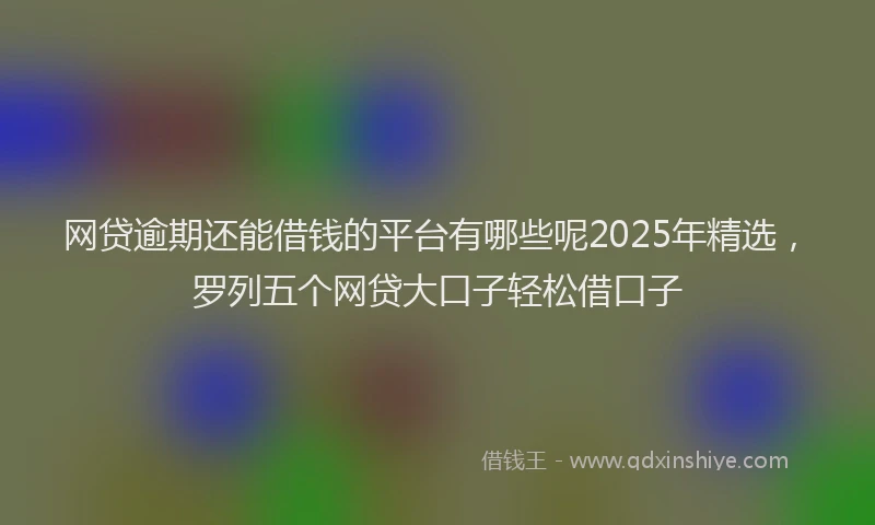 网贷逾期还能借钱的平台有哪些呢2025年精选，罗列五个网贷大口子轻松借口子