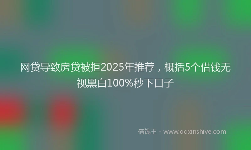网贷导致房贷被拒2025年推荐，概括5个借钱无视黑白100%秒下口子