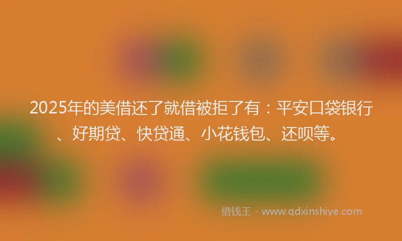 2025年的美借还了就借被拒了有：平安口袋银行、好期贷、快贷通、小花钱包、还呗等。