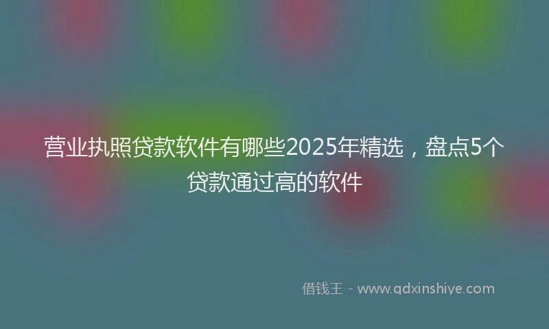 营业执照贷款软件有哪些2025年精选，盘点5个贷款通过高的软件