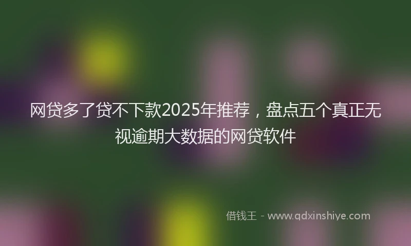 网贷多了贷不下款2025年推荐，盘点五个真正无视逾期大数据的网贷软件
