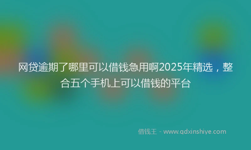 网贷逾期了哪里可以借钱急用啊2025年精选，整合五个手机上可以借钱的平台