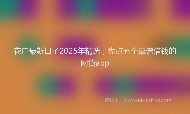 花户最新口子2025年精选，盘点五个靠谱借钱的网贷app
