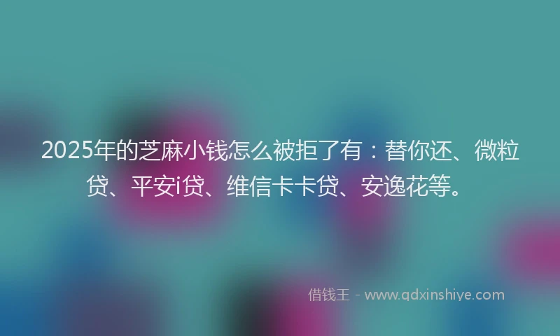 2025年的芝麻小钱怎么被拒了有：替你还、微粒贷、平安i贷、维信卡卡贷、安逸花等。