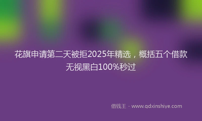 花旗申请第二天被拒2025年精选，概括五个借款无视黑白100%秒过